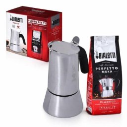 Cafetera italiana Bialetti Venus acero inoxidable 6 tazas compatible inducción