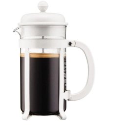 Cafetera manual Bodum Java French Press 1 L blanco/crema vidrio y acero inoxidable