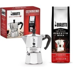 Cafetera italiana Bialetti Moka Express 3 tazas aluminio gris 0,30 L