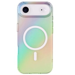 Funda para móvil BigBen Híbrida MagSafe TPU+PC Transparente Iridiscente para iPhone 17 Air