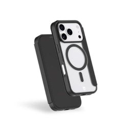 Funda para móvil Force Case Folio Reforzado MagSafe Silicona Negra para iPhone 17 Pro