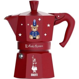 Cafetera Italiana Bialetti Moka Express 0,15 L 3 tazas aluminio roja