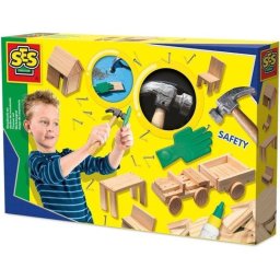 SES Creative Atelier De Menuiserie Kit Carpintería Infantil 57 piezas