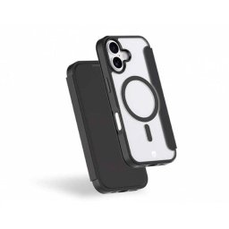 Funda para móvil Force Case Folio Reforzado MagSafe TPU Negro con doble portatarjetas para iPhone 17