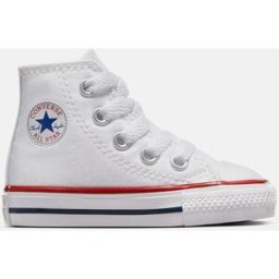 Converse Zapatillas casual de bebés-niños Chuck Taylor All Star Alta Lona . (24) Blanco