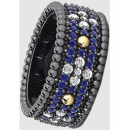Bohemme Anillo Princess Tale de plata con circonitas. (14) Azul
