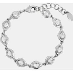 Moliane Pulsera Sublime plateada con circonitas. Blanco