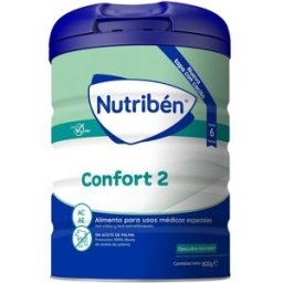 Nutribén® Leche de fórmula para cólicos y estreñimiento desde los 6 meses 800 Gr Confort 2 Nutribén. (800 gr)