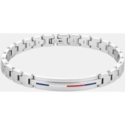 Tommy Hilfiger Pulsera de hombre de acero inoxidable. Plata