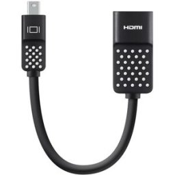 Belkin Adaptador Mini DisplayPort a HDTV 4K 12,5 cm. Negro