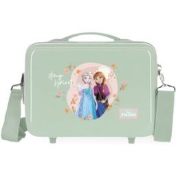 Disney Neceser ABS Frozen Strong Spirit adaptable a trolley con capacidad de 9L. Verde