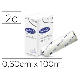 Rollo papel para camilla bulkysoft liso 2 capas rollo 0,60 cm x 100 m