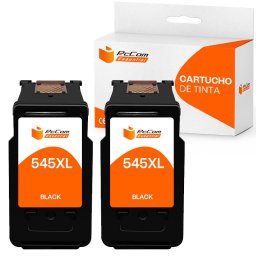 PcCom Essential Canon 545XL Cartucho Tinta Compatible Negro Pack 2