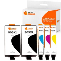 Pccom Essential HP 903XL Cartucho Tinta Compatible Negro/Cian/Magenta/Amarillo Pack 5