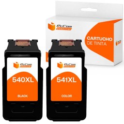 PcCom Essential Canon 540XL/541XL Cartucho Tinta Compatible Negro/Tricolor Pack 2