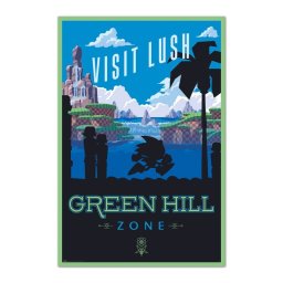 Erik Editores Poster Sonic The Hedgehog - Visit Lush Green Hill Zone
