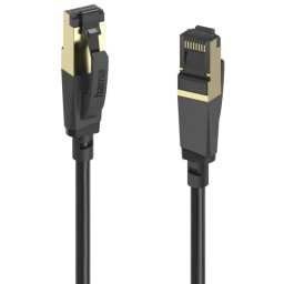 Cable de red Hama Cat8 5 m S/FTP RJ-45 Negro