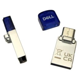 Memoria USB Dell AD564594 64 GB USB Type-A y Type-C Azul Plata