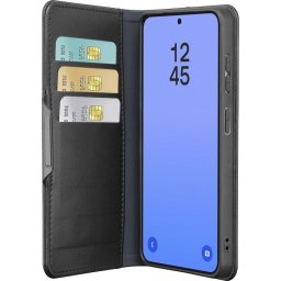Funda para móvil Cellularline Book Agenda Folio Piel Negra con RFID para Galaxy S26 Ultra