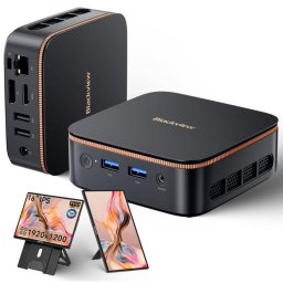 Mini PC Blackview MP20 AMD Ryzen 3 3300U 16GB 512GB SSD Radeon Vega 6 Windows 11 Pro Pantalla 16
