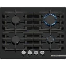 Placa de gas encastrable Bosch Serie 6 60 cm 4 fuegos cristal templado negro