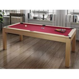 Unique Mesa multijuego - Billar y ping-pong BALTHAZAR - 213x112x81.5 cm - Rojo