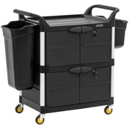 ulsonix Carro de limpieza industrial - bloqueable - 150 kg - 3 estantes 10050461