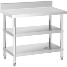 Mesa de acero inoxidable - ECO - 100 x 60 cm - 500 kg - estante intermedio - Royal Catering 10012680