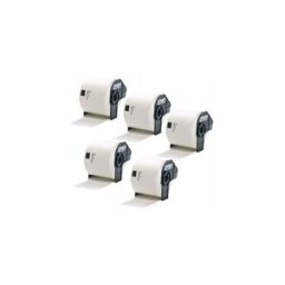 Q-Nomic DK-11202 Pack x5 Etiquetas Precortadas Papel térmico removible Envíos 62x100mm