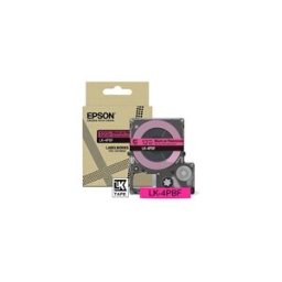 Epson LK-4PBF cinta negra sobre rosa fluorescente 12mm
