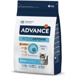 Advance Gatos Kitten Pollo y Arroz 3 Kg