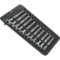 WERA JOK SET 11 - Juego de llaves combinadas de carraca, SW 8-19, 11 piezas, Joker