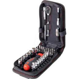 WIHA 44684 - Juego de llave de zócalo, bolsillo funcional, 1/4", juego