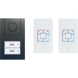 M-E ME AD ALU 4020 A - Conjunto de portero automático de audio, casa de 2 famili