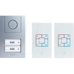M-E ME AD ALU 4020 S - Conjunto de portero automático de audio, casa de 2 famili