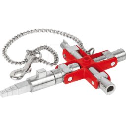 KNIPEX KN 00 11 06 V01 - Llave universal, construcción, llave de armario de distri