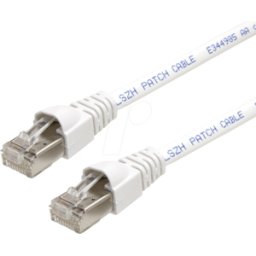 TELEGÄRTNER TG 100008300 - Patch cable, Cat.6a, S/FTP, LSOH, white, 1.5 m