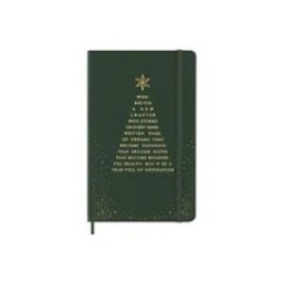Moleskine cuaderno edición limitada Navidad Large rayada tapa dura verde