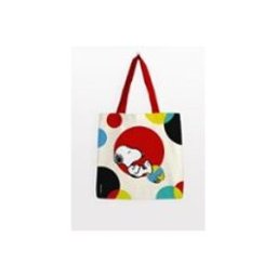 Bolsa algodón Snoopy grande -9 círculo
