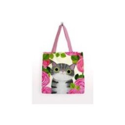 Bolsa algodón Planet Cat pequeña - 3 pajita