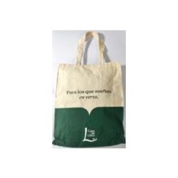 Bolsa nueva lona crudo/vde Castellano