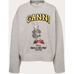 Ganni Sudadera Daisy Duck de algodón. (M) Gris