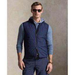 Ralph Lauren Chaleco de Hombre Acolchado Con Cremallera Completa . (M) Azul marino