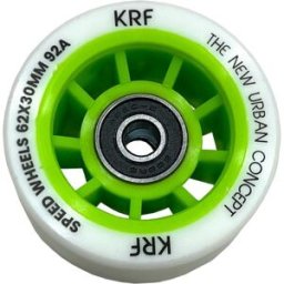 KRF Pack de 8 de ruedas de patín Quad Chronos 62 x 30 mm 92A . Verde