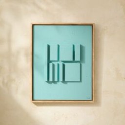 Hiwood Cuadro Cube Turquesa . Turquesa