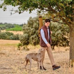 Verhunt Chaleco de hombre encerado y acolchado. (S) Marrón