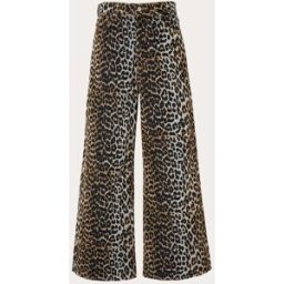 Ganni Pantalón recto Double Fy Uggy. (42) Gris