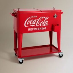 Coca-Cola Carrito nevera para jardín Coca Cola. Rojo