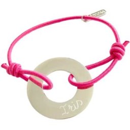 El Recién Nacido Pulsera para mujer aro de plata grabada con nombre con cordón. Plata niño