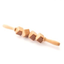 Rodillo cubo anticelulítico para maderoterapia (40 cm): cuatro cubos